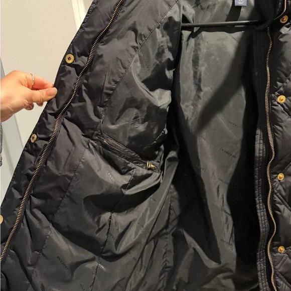 Lands' End Black Quilted Puffer Jacket - Picture 2 of 3